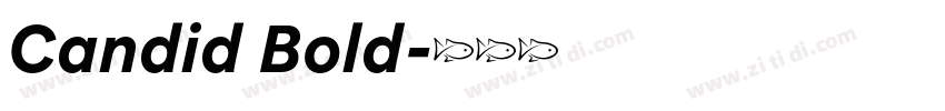 Candid Bold字体转换